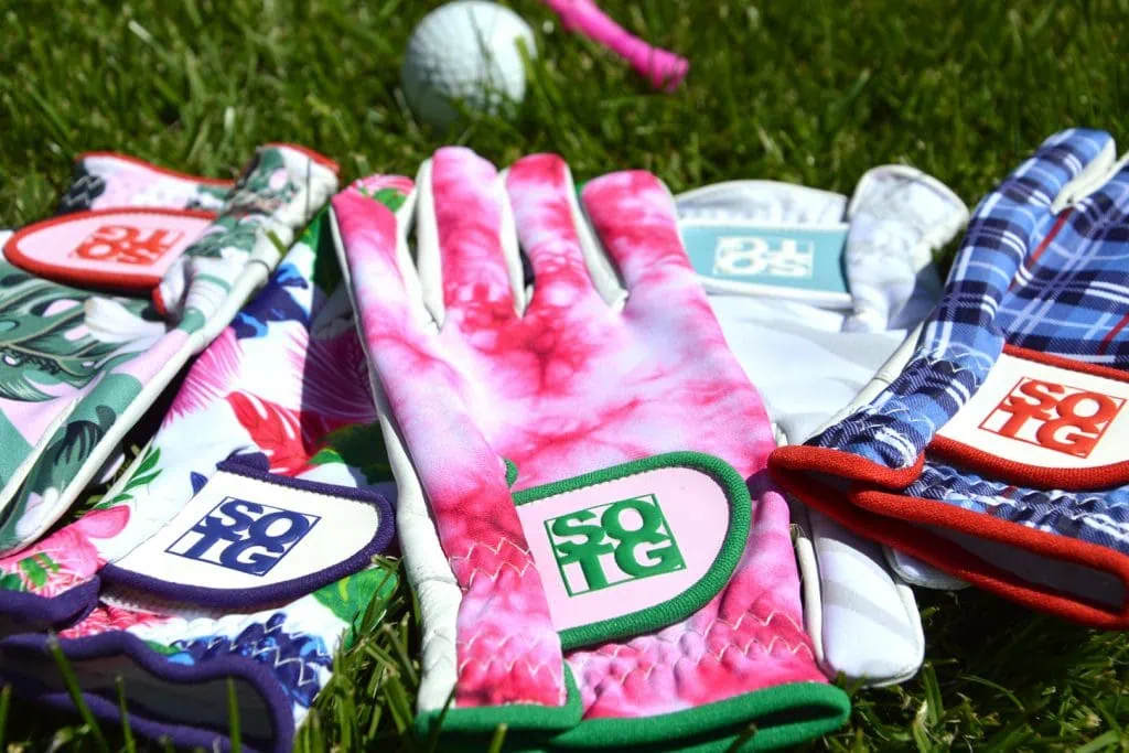 Musterübersicht Golfhandschuhe für Damen aus Cabretta-Leder