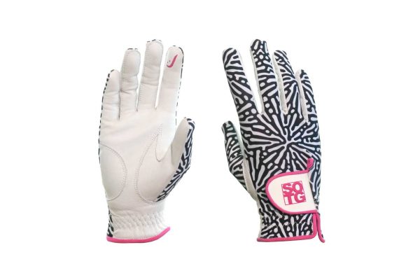Golfhandschuhe für Damen im Design Energy aus Cabretta-Leder für Linkshänder