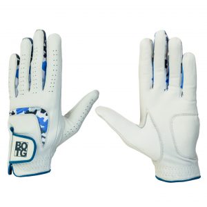 Golfhandschuhe für Herren im Design Camo Blue aus Cabretta-Leder für Linkshänder